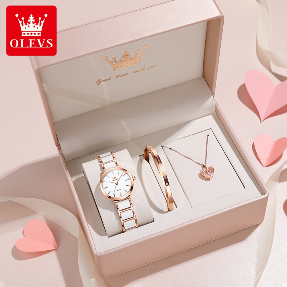 Luxury Watch And Bracelet - OLEVS Dameshorloge 5877 Luxe Elegant Quartz