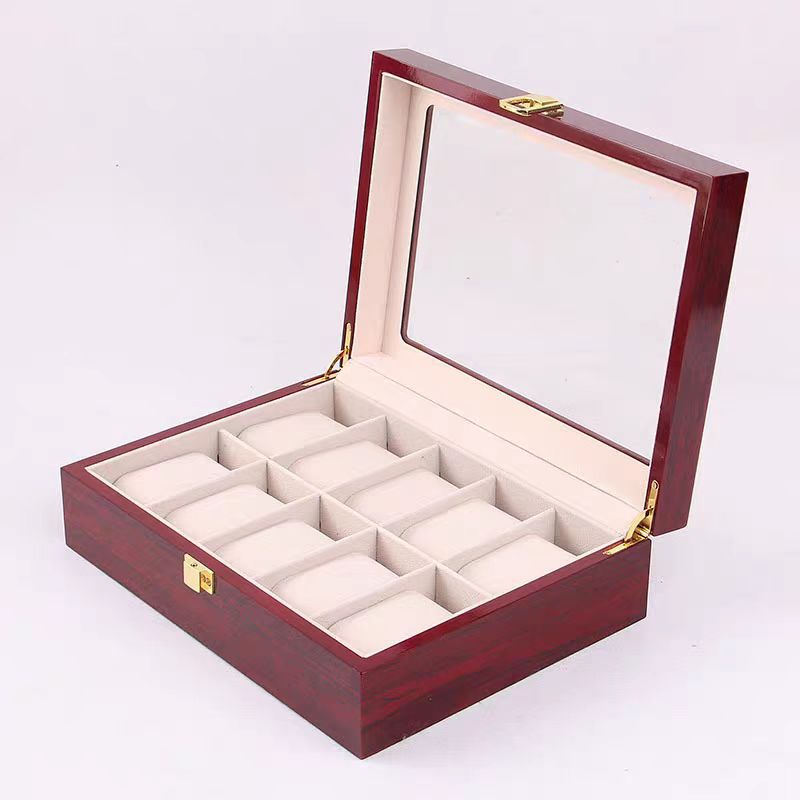 Luxury Watch Grade - 10 roosters Luxe houten horlogedoos 10