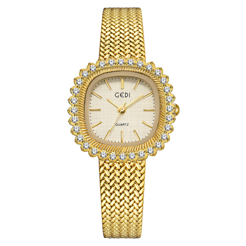 Luxury Watch Grade - Dameshorlogemerk Middeleeuws tarwegoud Licht Luxe diamanten