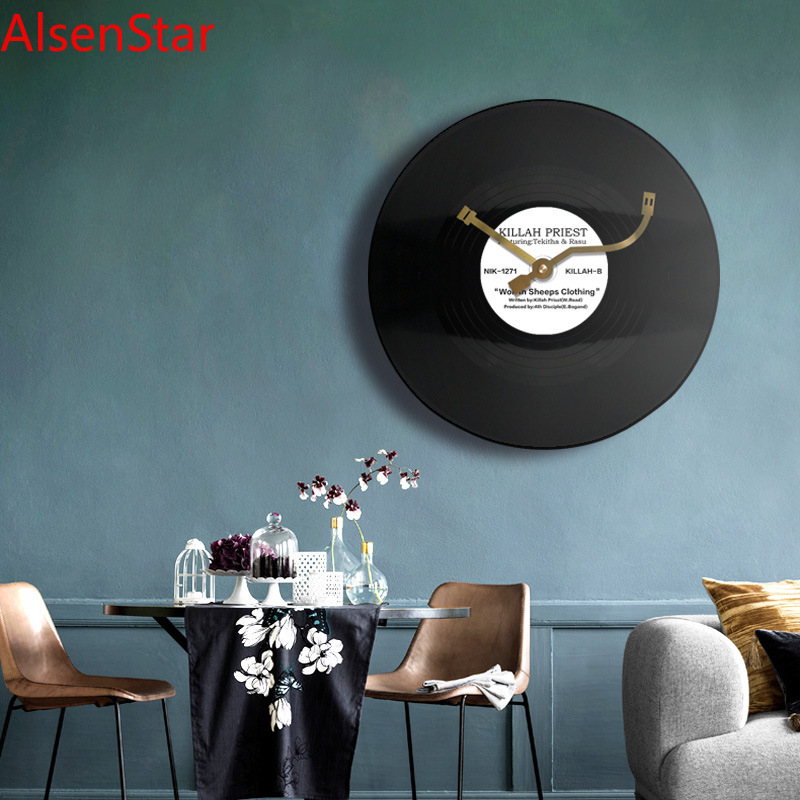 Luxury Watch Wall Clock - 12 inch vinylplaat retro creatieve klok