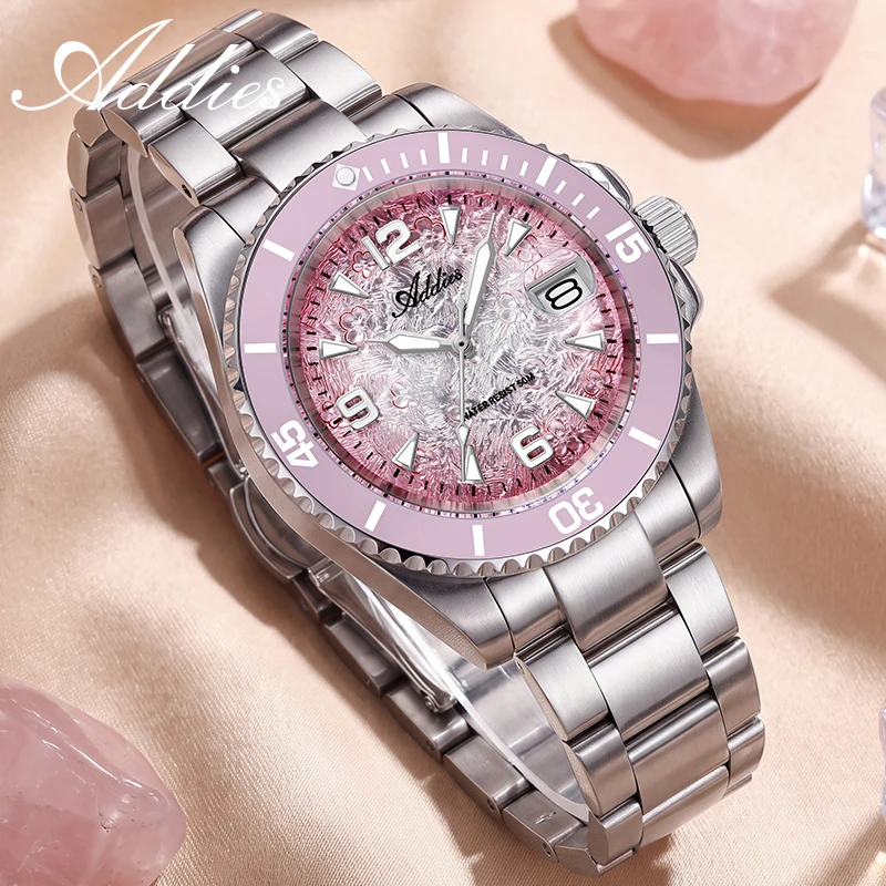 Luxury Watch Japanese - ADDIES Quartz Dameshorloge 36mm Roestvrijstalen Keramische