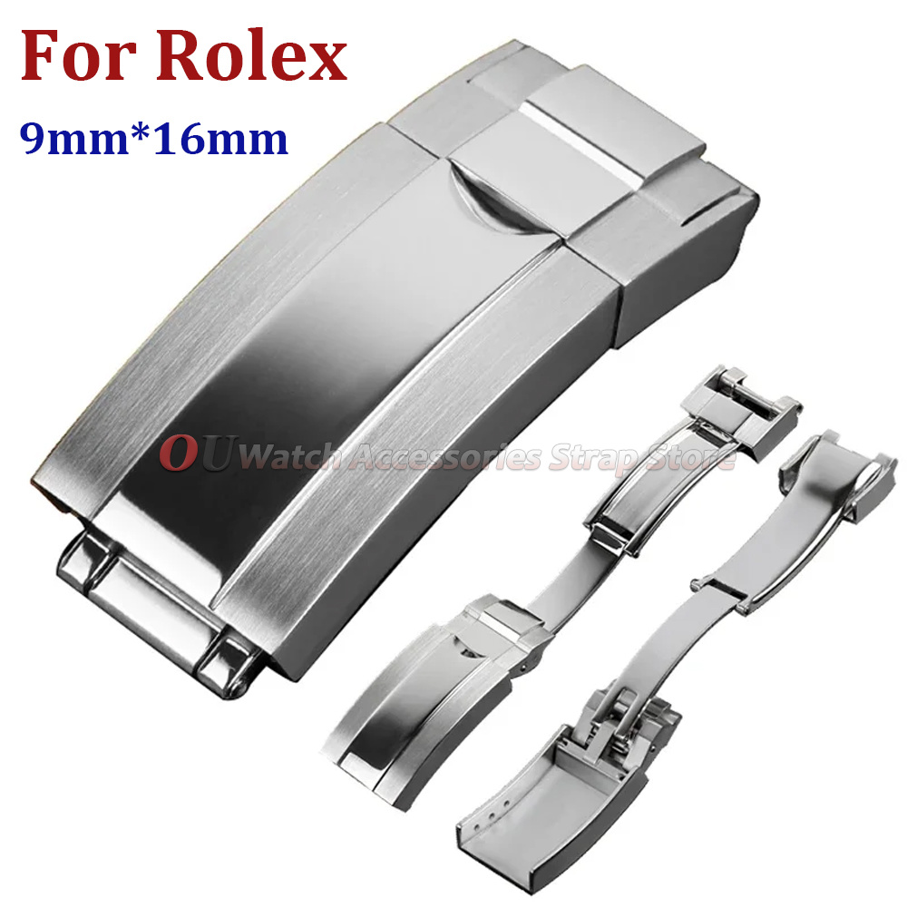 Luxury Watch Japanese - 9mmx16mm roestvrijstalen vouwsluiting voor Rolex Submariner