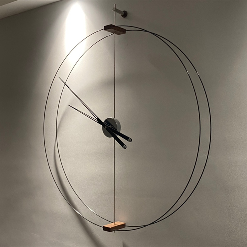 Luxury Watch Wall Clock - Spaanse minimalistische walnoot wandklok Scandinavische woonkamer