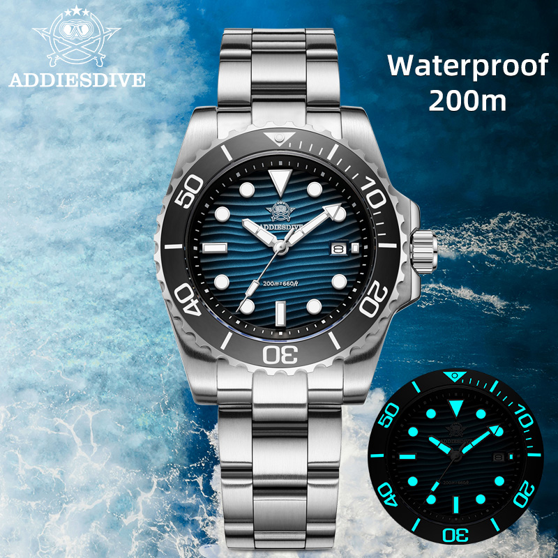 Luxury Watch Japanese - Addiesdive Heren 2115 Quartz Horloge Zand
