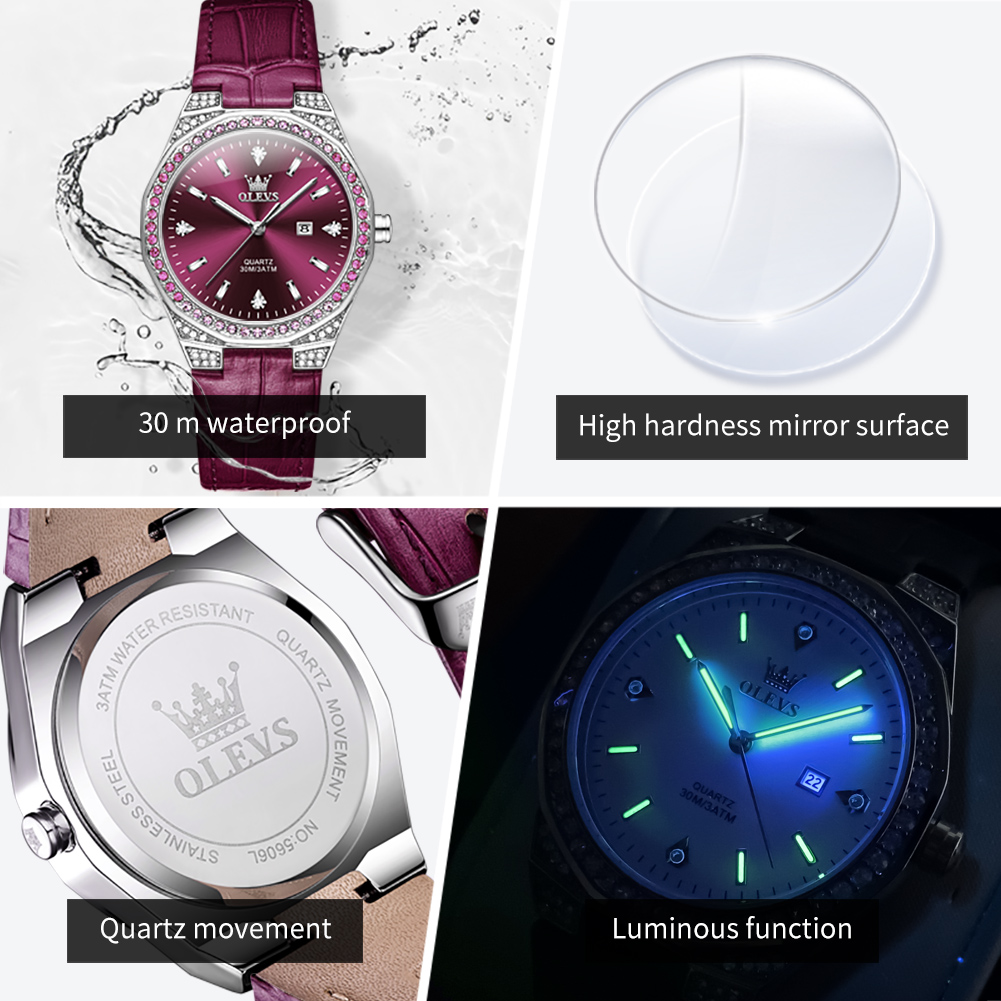 OLEVS Originele dameshorloges  - Luxury Watch Leather Strap recensie en prijs