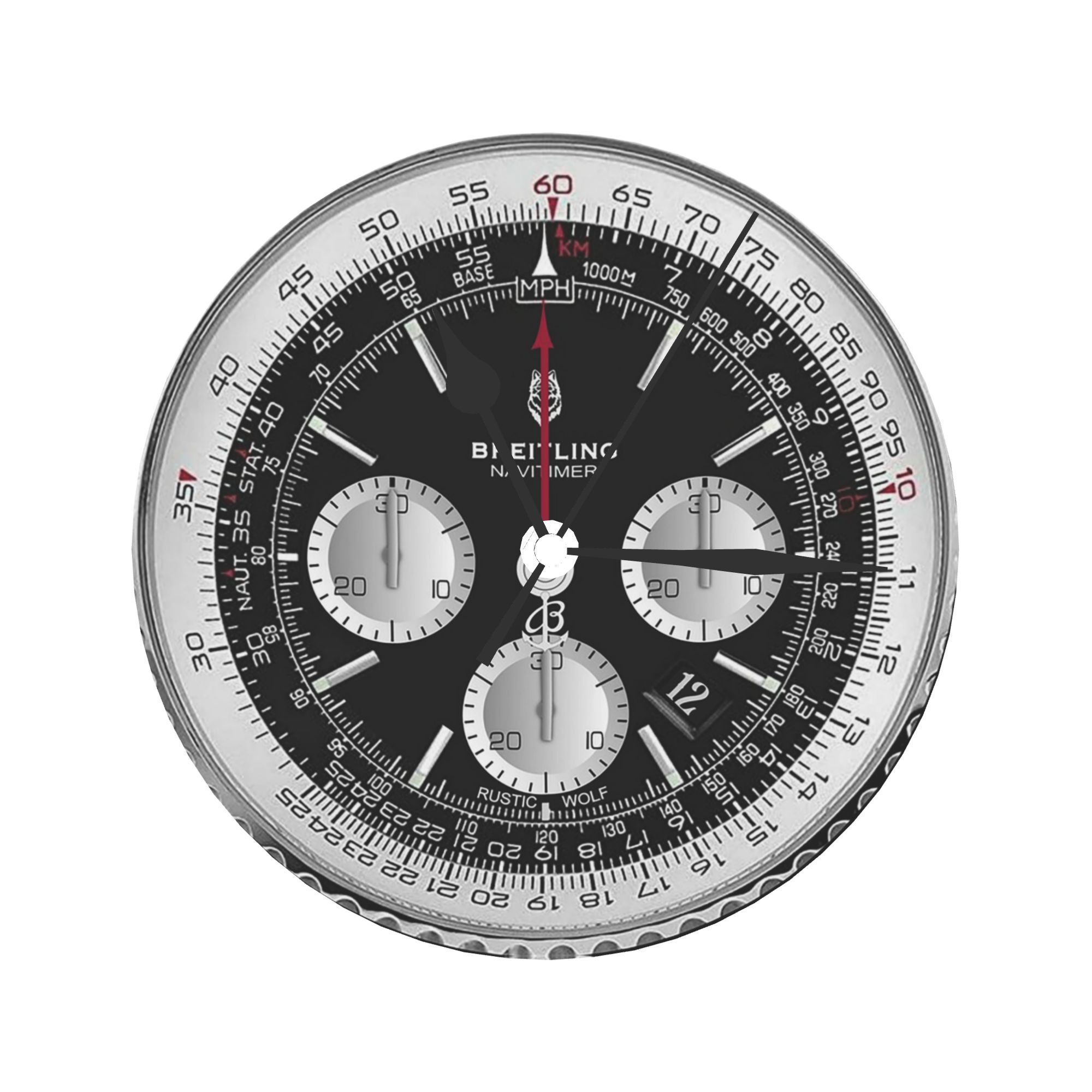 Zwarte luxe wijzerplaat wandkl - Luxury Watch Wall Clock recensie en prijs
